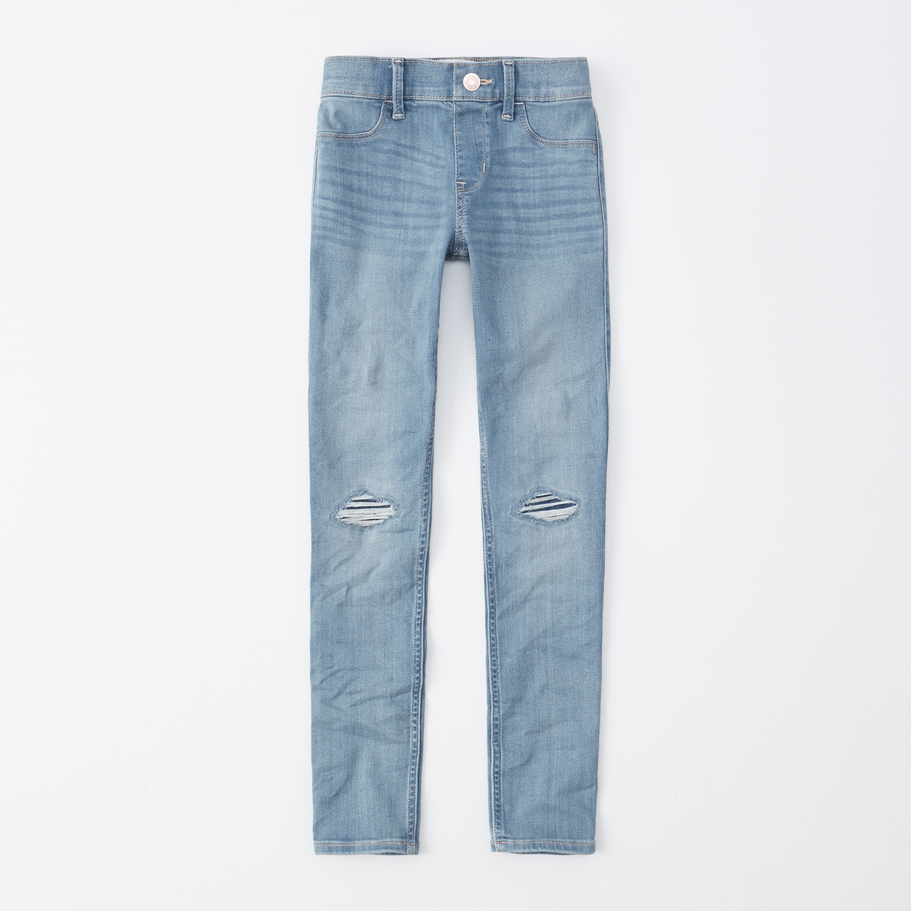 ripped pull on jeans