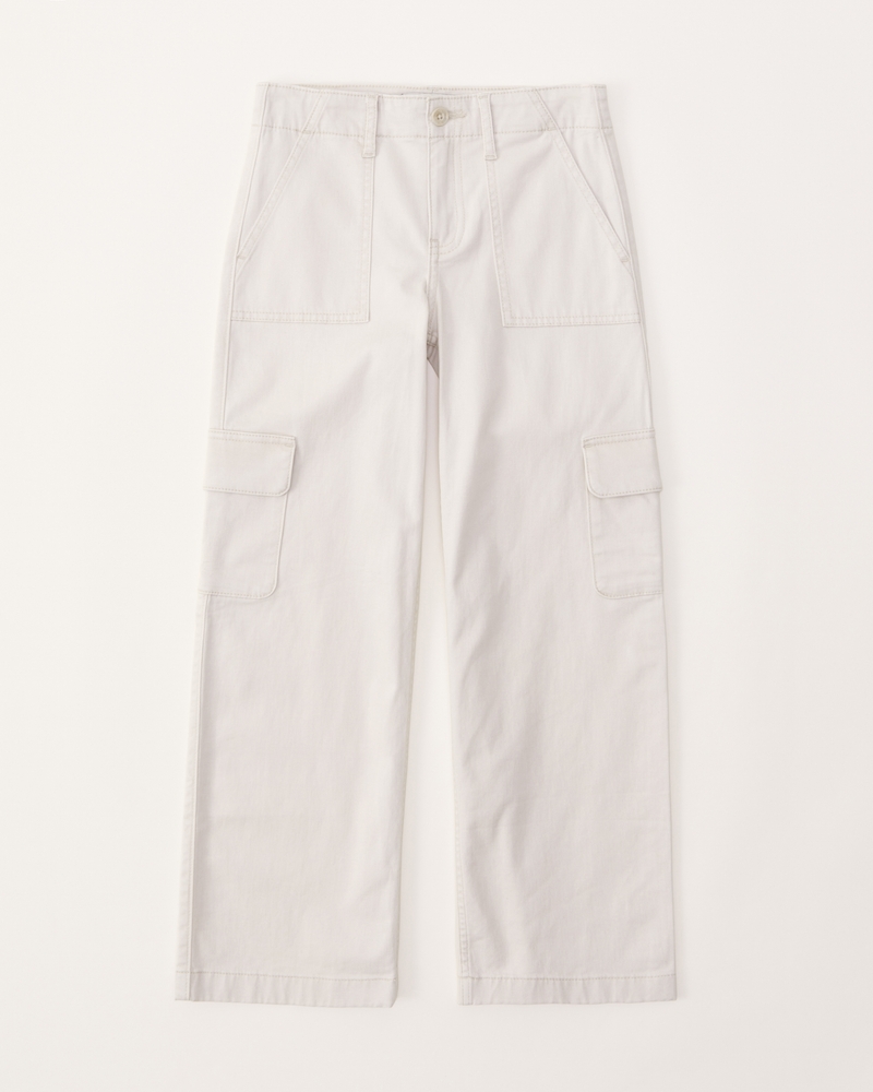 girls wide leg cargo pants | girls clearance | Abercrombie.com
