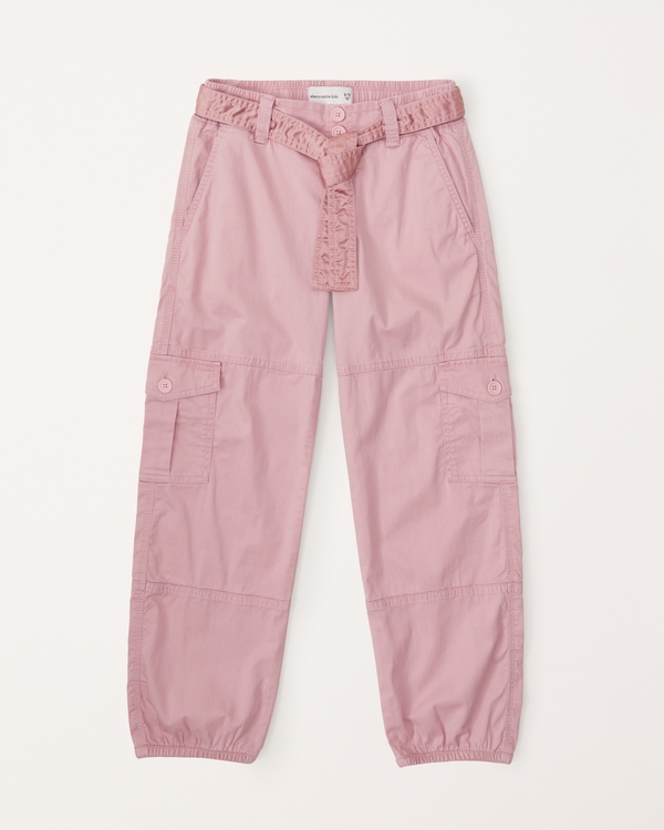 Hot Pink Utility Belted Cargo Joggers