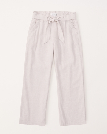 girls belted linenblend pants girls clearance