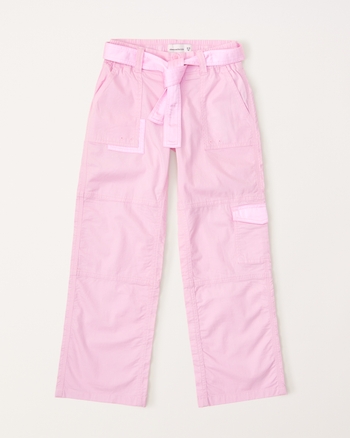 girls belted cargo pants, girls clearance