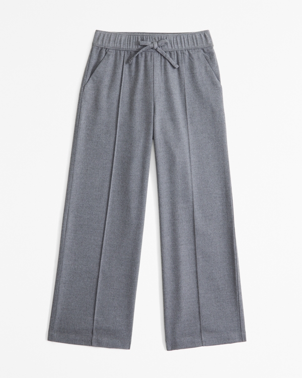 high rise wide leg trousers, Grey