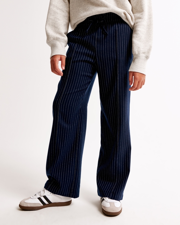 high rise wide leg trousers