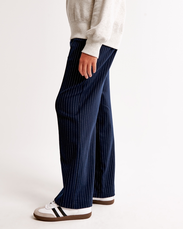 high rise wide leg trousers