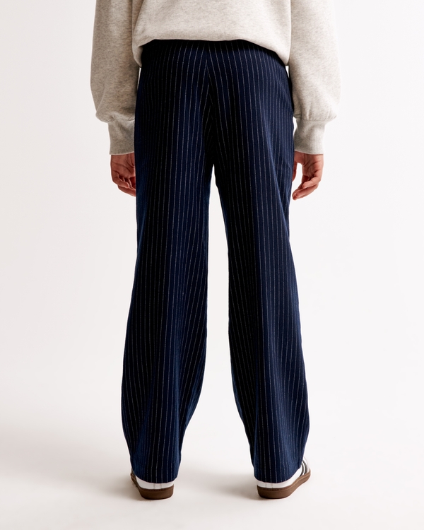 high rise wide leg trousers