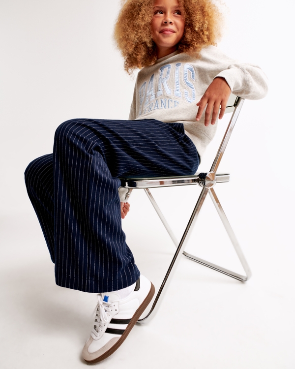 high rise wide leg trousers