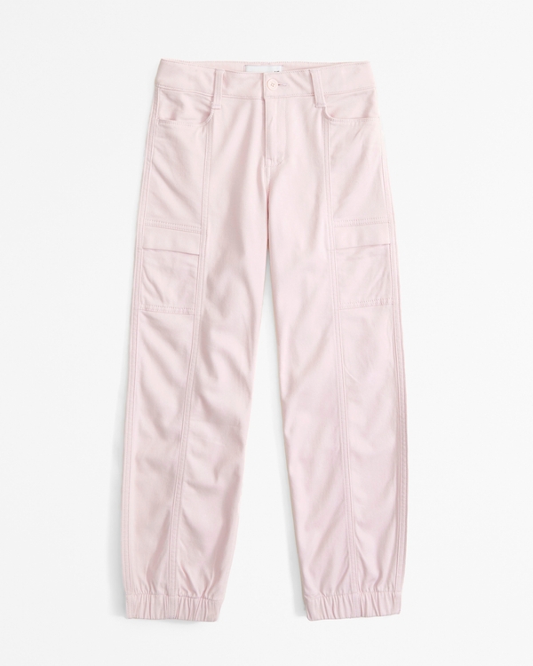 knit twill utility joggers, Dusty Mauve view 1
