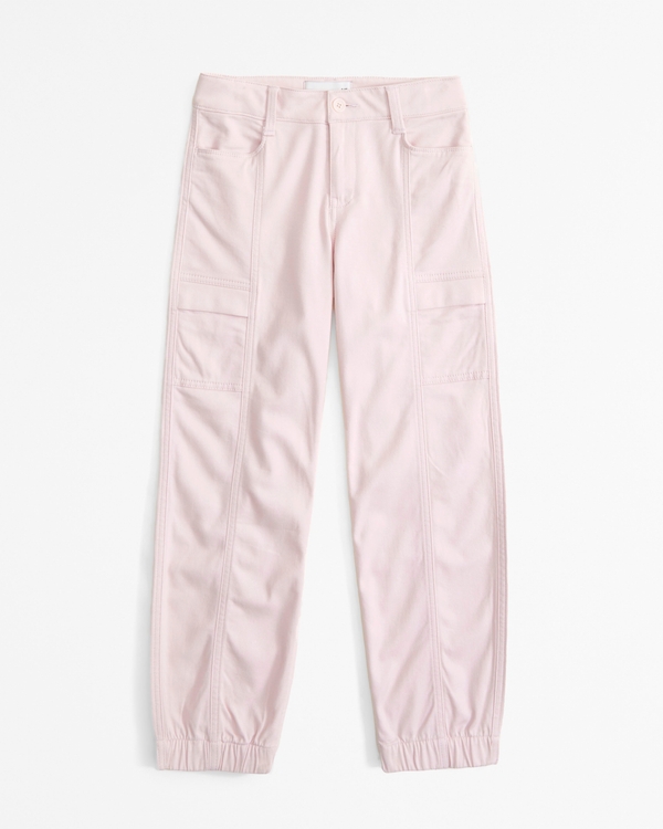 knit twill utility joggers, Dusty Mauve