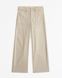 high rise wide leg uniform pants