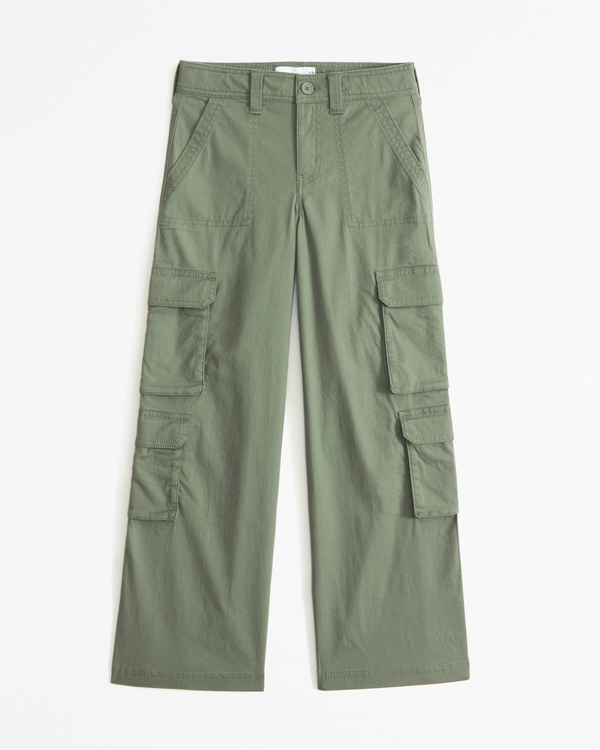 ultra wide leg cargo pants, Ocean Green