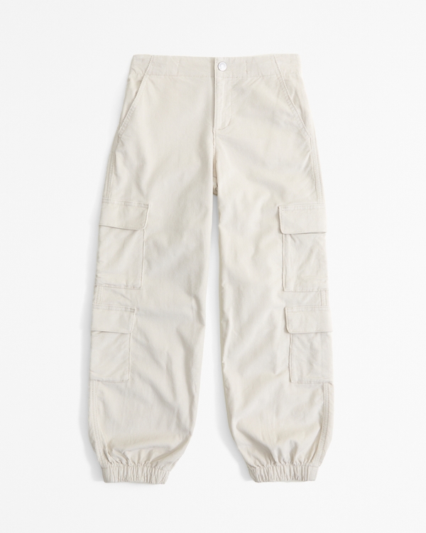 low rise baggy cargo joggers, Oatmeal