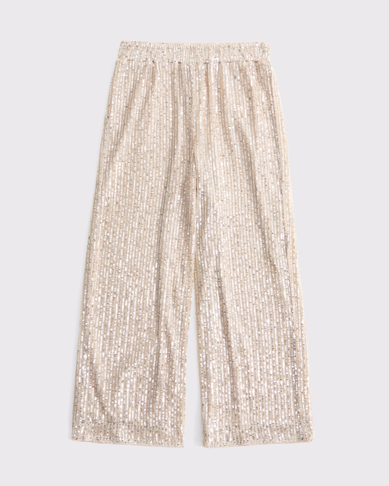 スーパーガール 3/25 S iscreamcolour pants girls sequin ultra wide leg pants | girls clearance