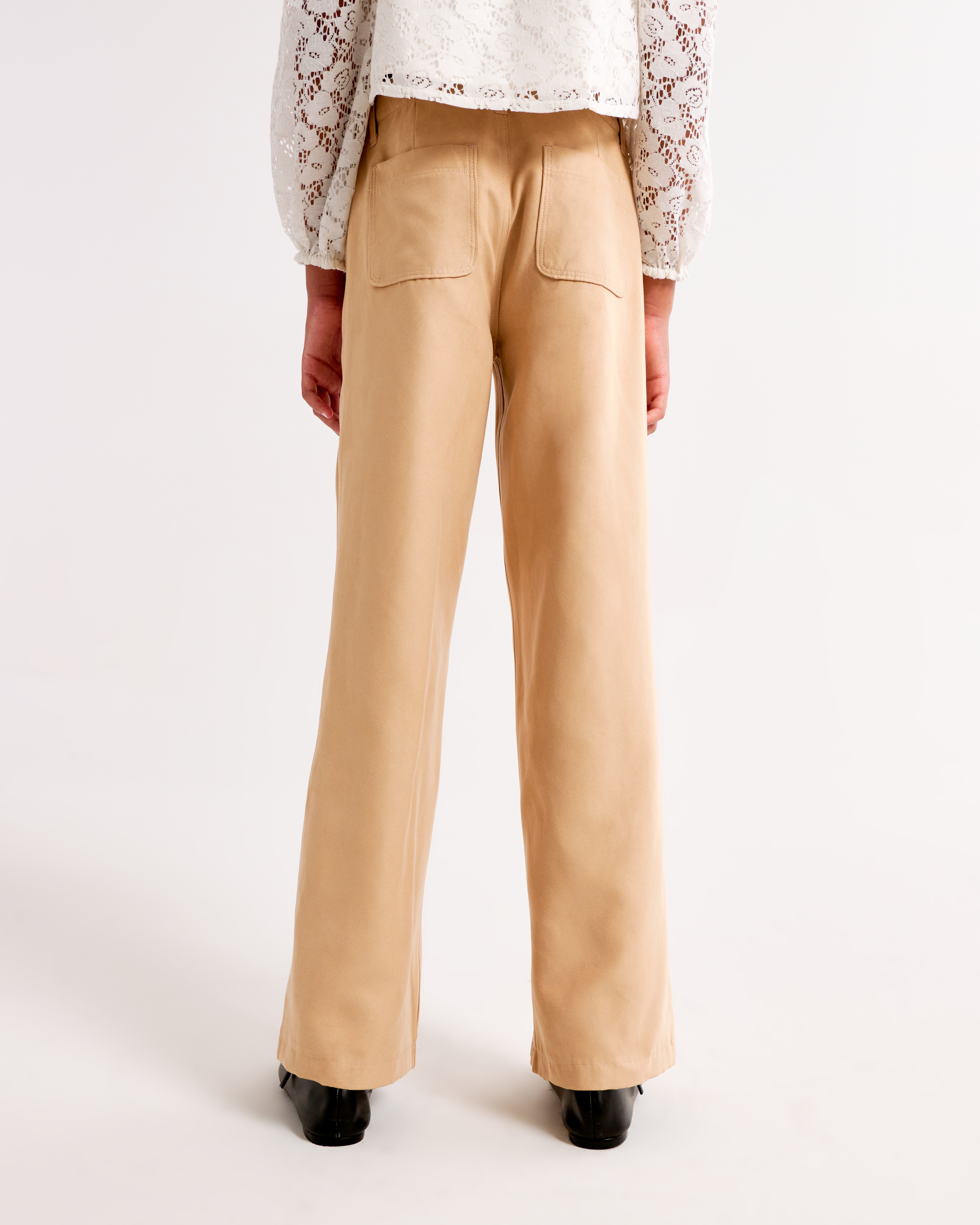 未使用 POST O'ALLS Brown Suede Pants USA製 Low Rise Women's Suede Pants | Versatile Styling Options