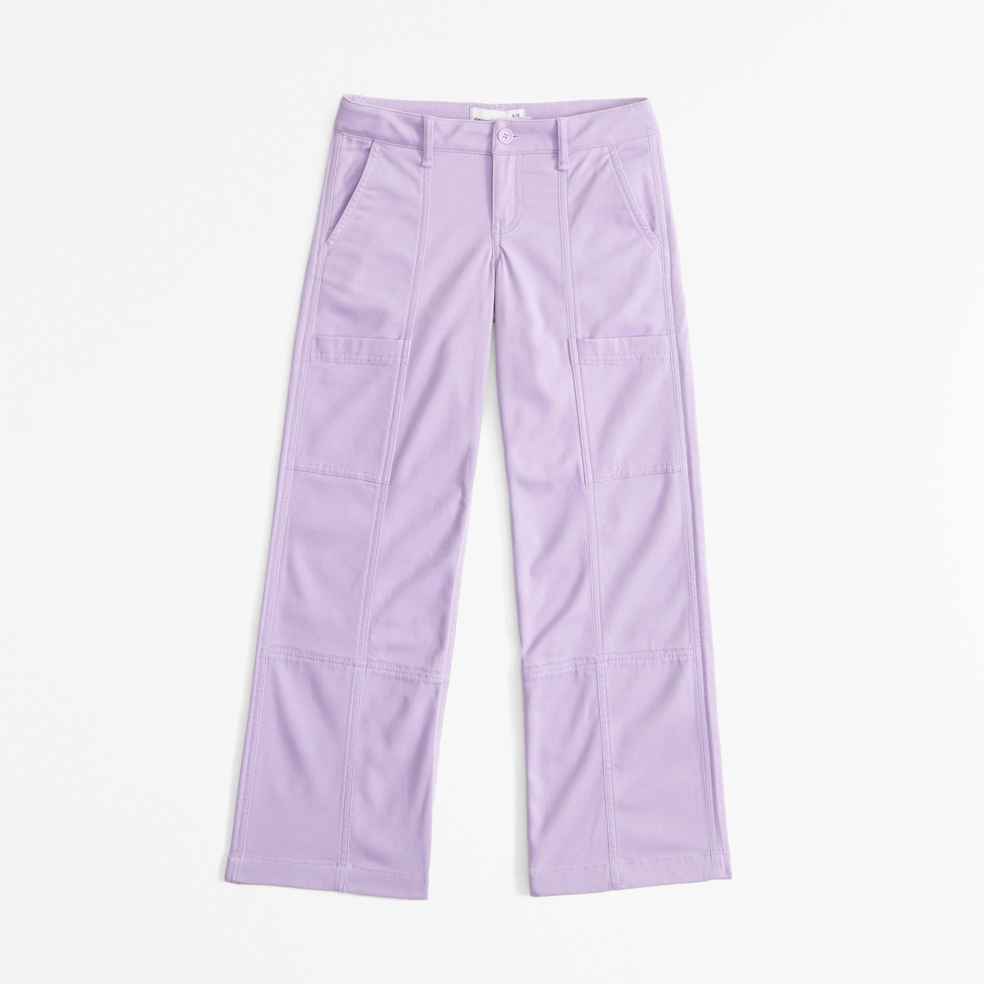 Abercrombie & Fitch Kids' Low Rise Baggy Cargo Pants In Purple