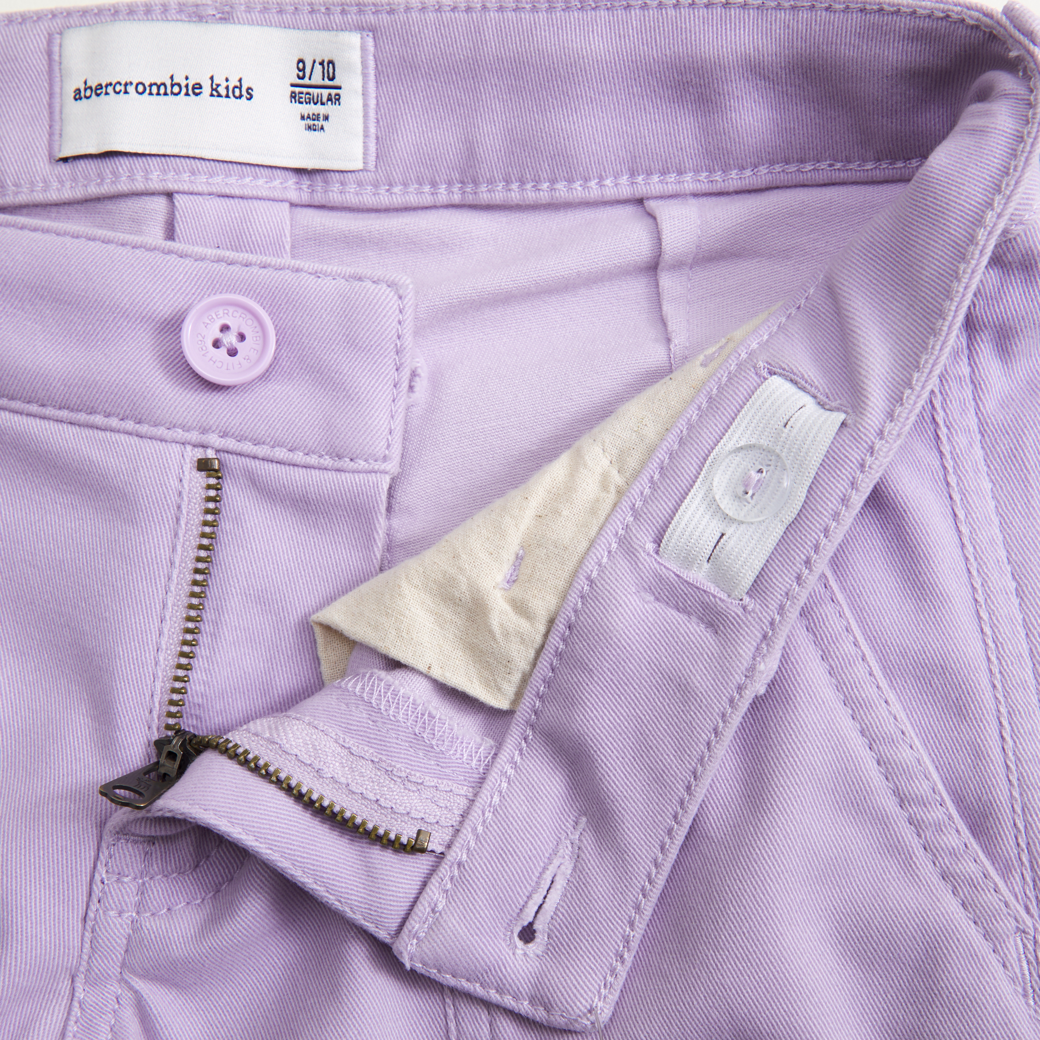 Abercrombie & Fitch Low Rise Baggy Cargo Pants In Purple