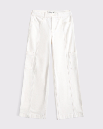 high rise wide leg cargo pants