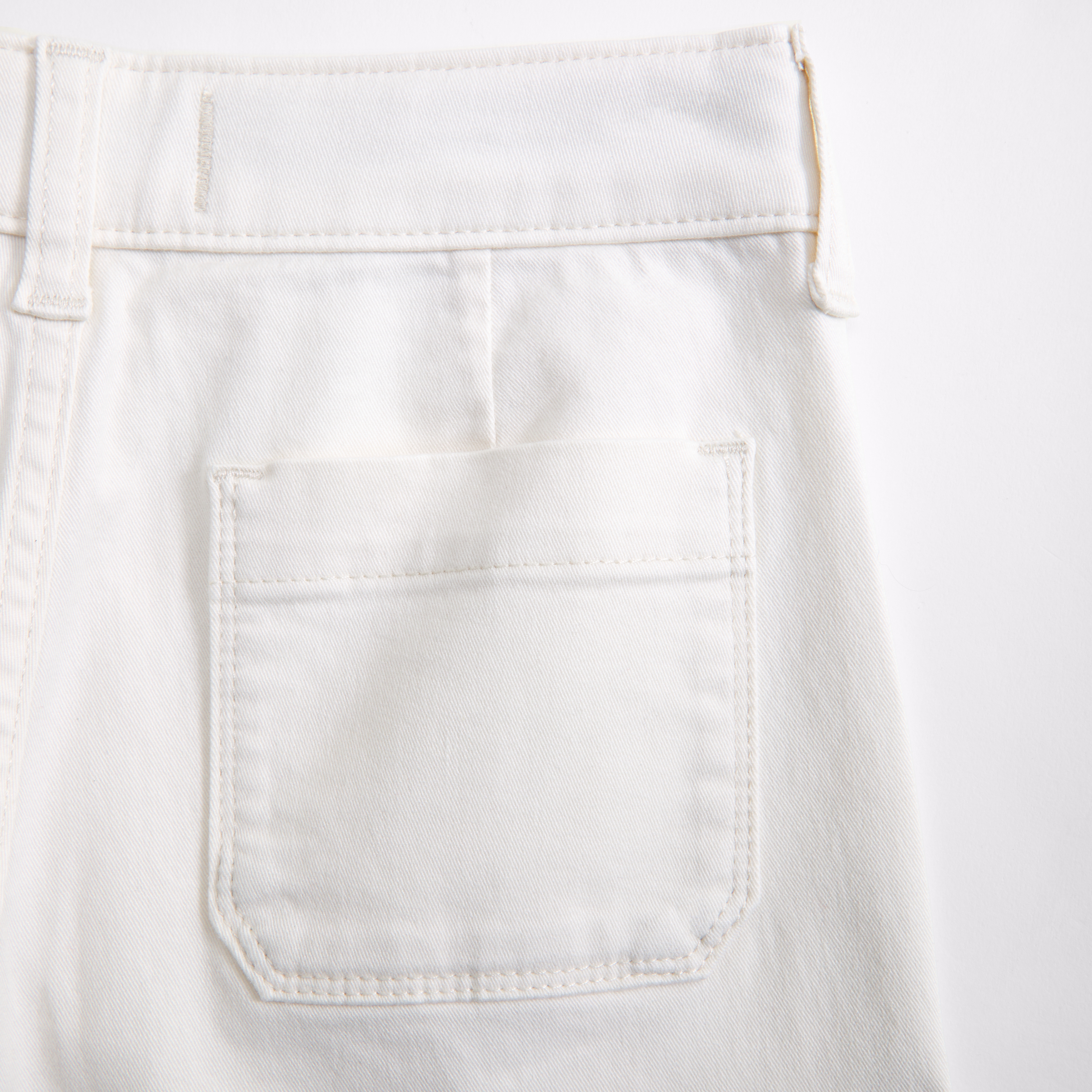 Abercrombie & Fitch High Rise Wide Leg Cargo Pants In White