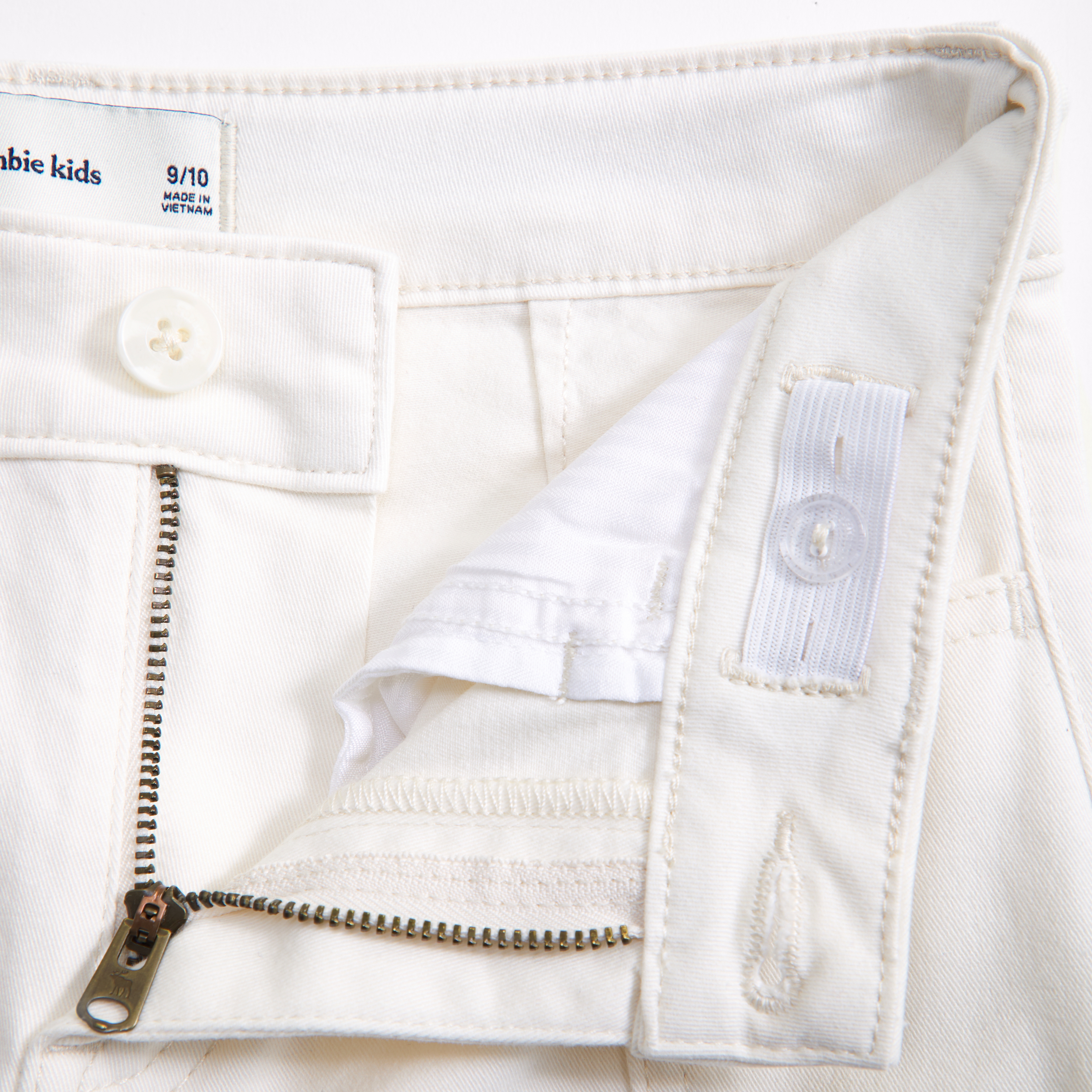 Abercrombie & Fitch High Rise Wide Leg Cargo Pants In White