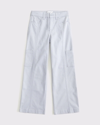 high rise wide leg cargo pants