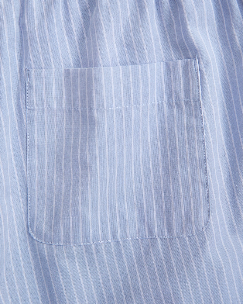 baggy poplin pull-on pants