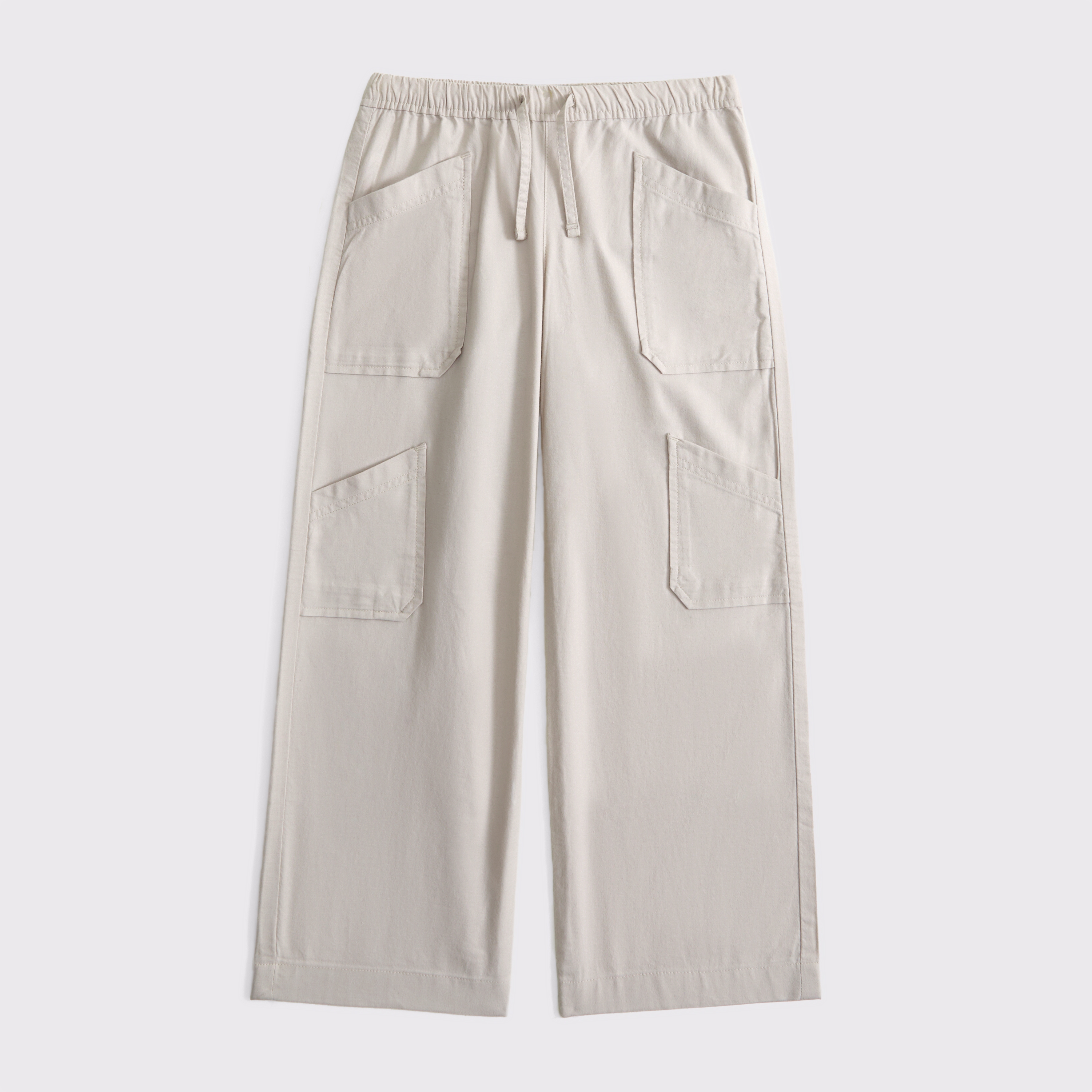 Abercrombie & Fitch Kids' Low Rise Baggy Cargo Pants In Gray