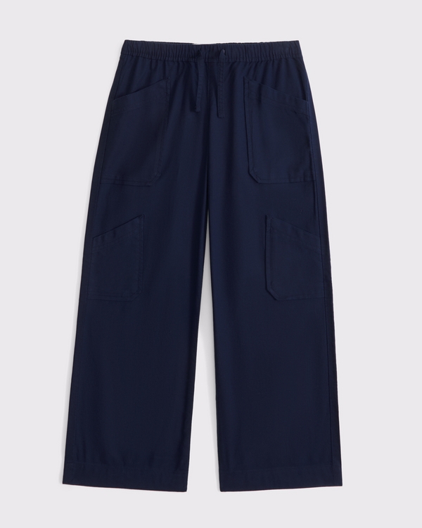 low rise baggy cargo pant, Deep Blue view 1