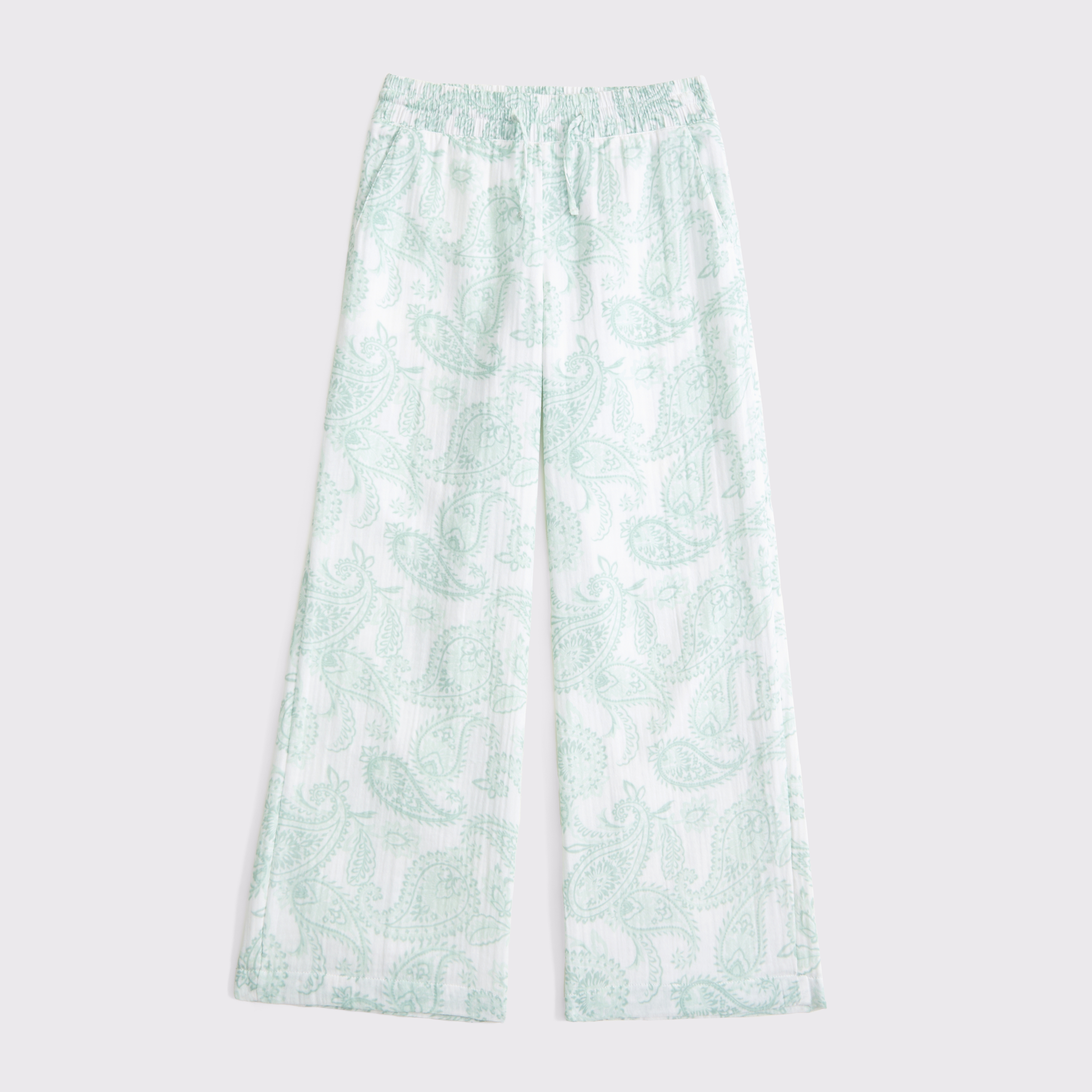 girls high rise ultra wide leg gauzy pants | girls clearance