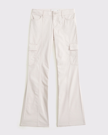 low rise bootcut cargo pants