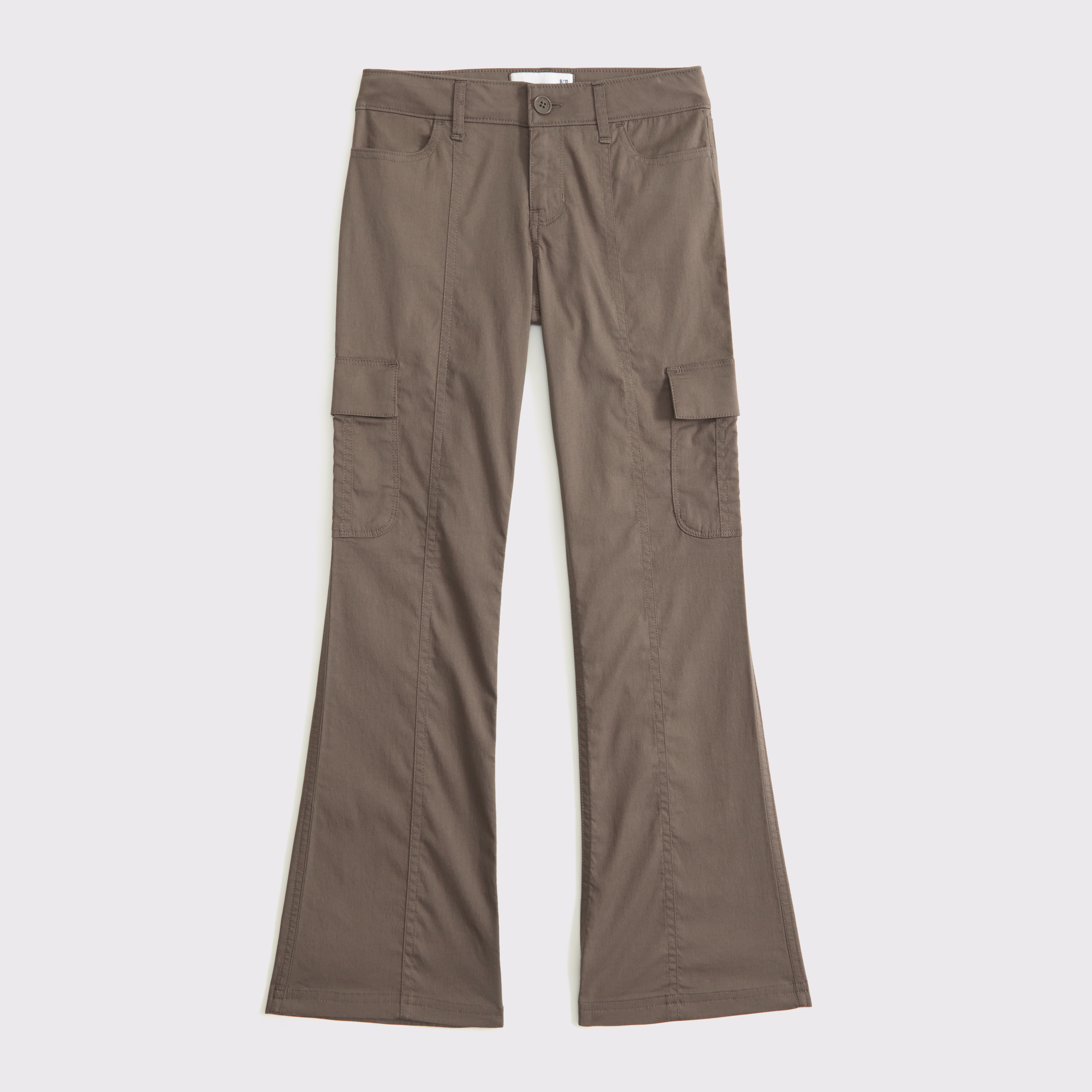Abercrombie & Fitch Kids' Low Rise Bootcut Cargo Pants In Brown