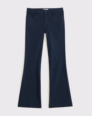 low rise bootcut uniform pants