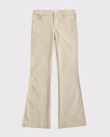 low rise bootcut uniform pants