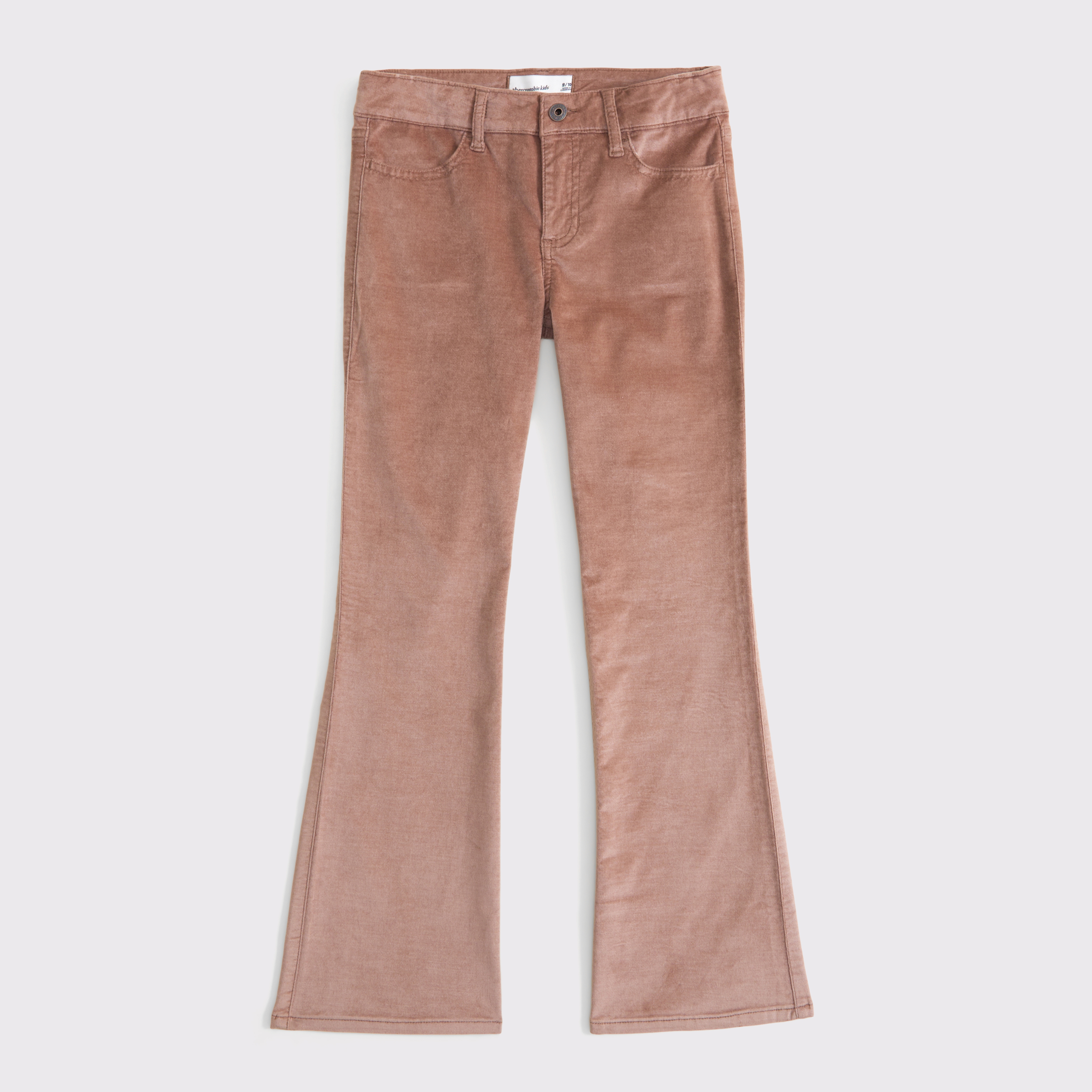 Abercrombie & Fitch Kids' Low Rise Velvet Bootcut Pants In Brown