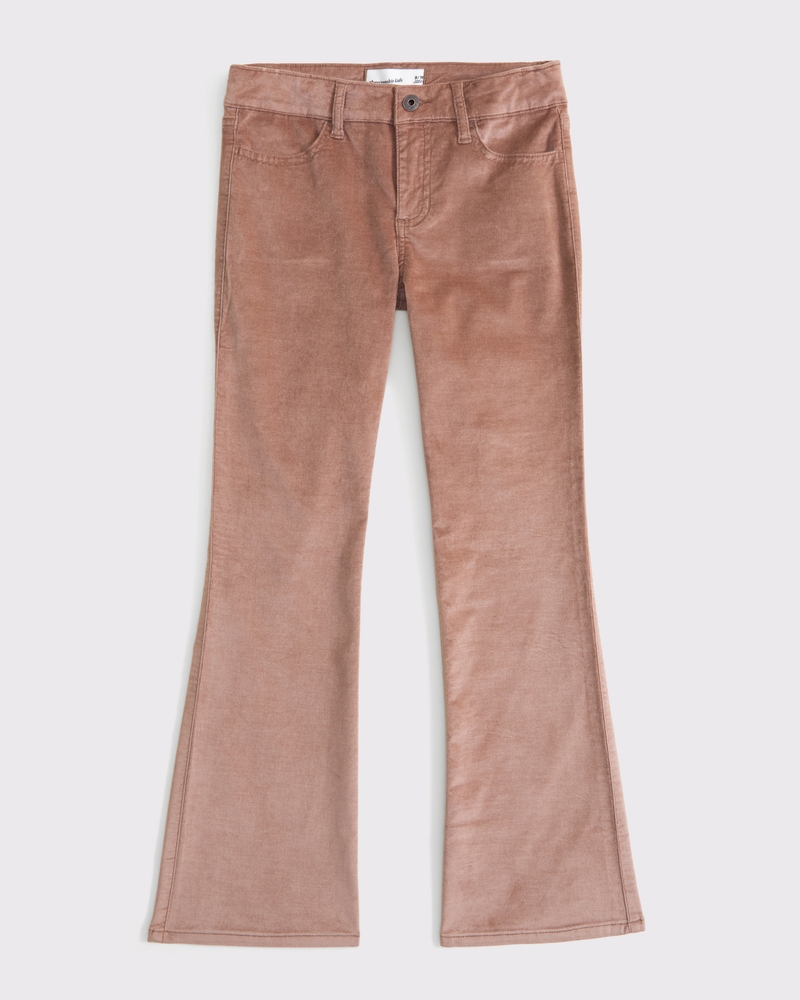 high rise velvet wide leg pants