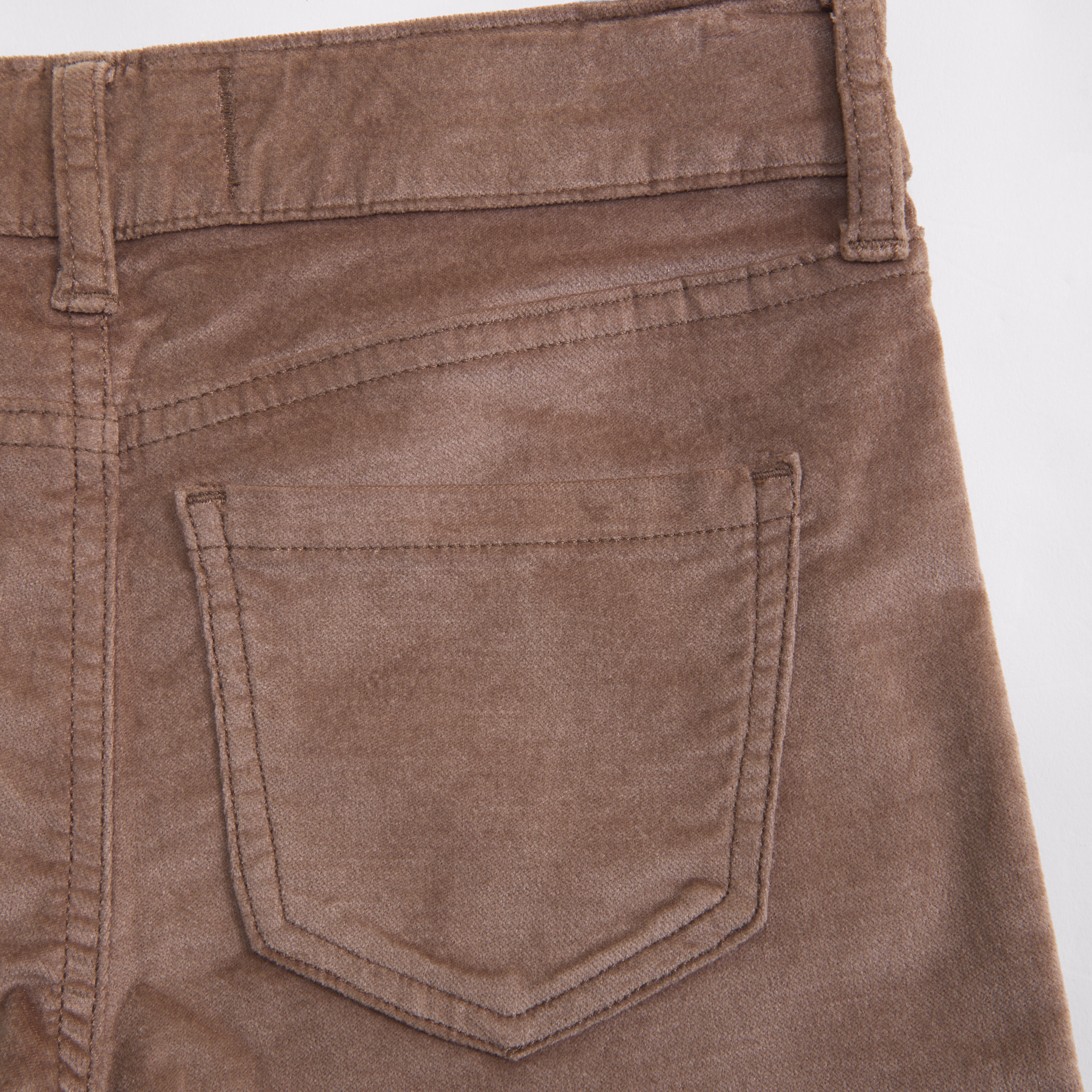 Abercrombie & Fitch Low Rise Velvet Bootcut Pants In Brown