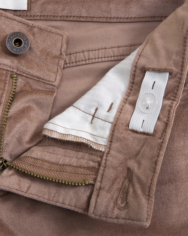 low rise velvet bootcut pants