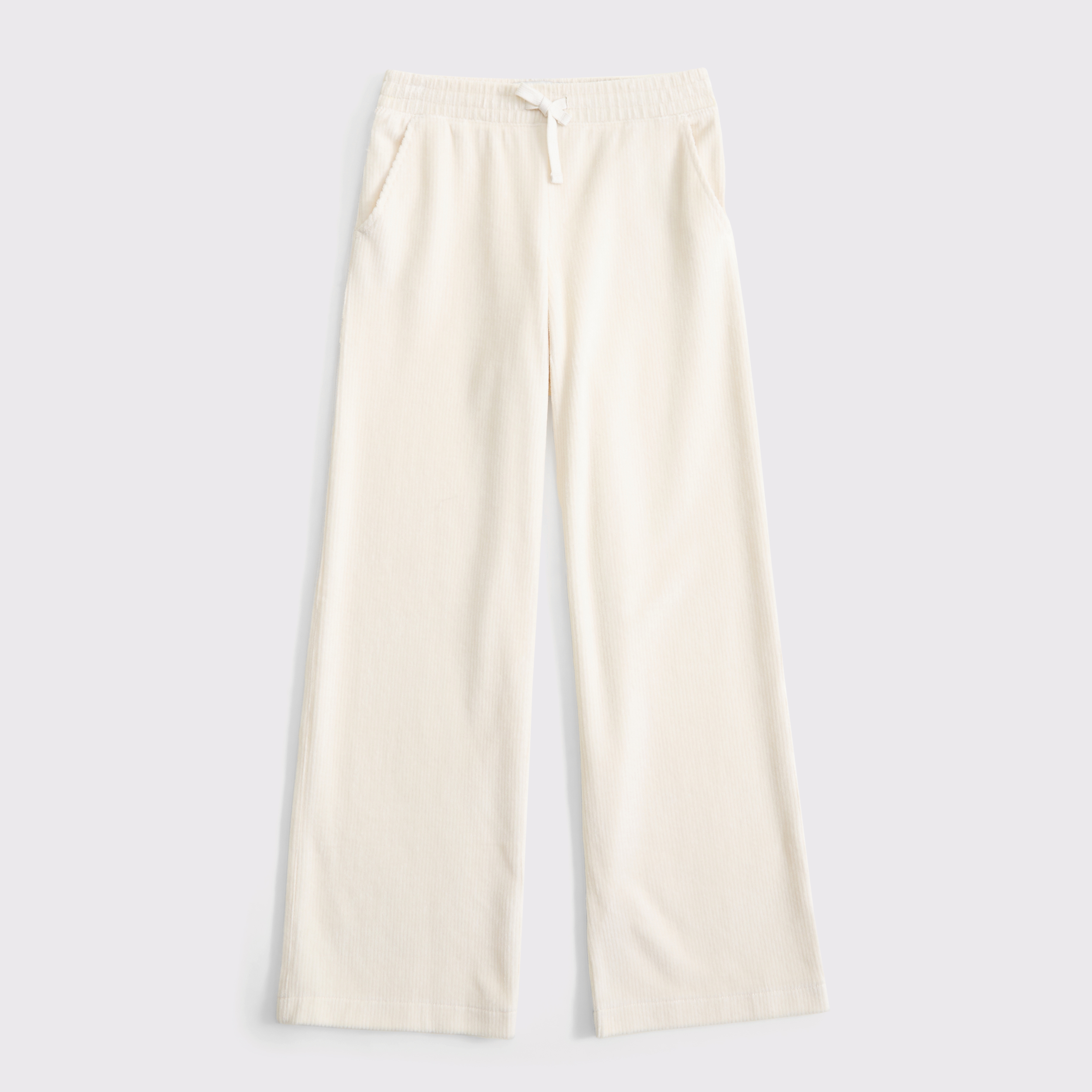 Abercrombie & Fitch Kids' Low Rise Baggy Pull-on Pants In White