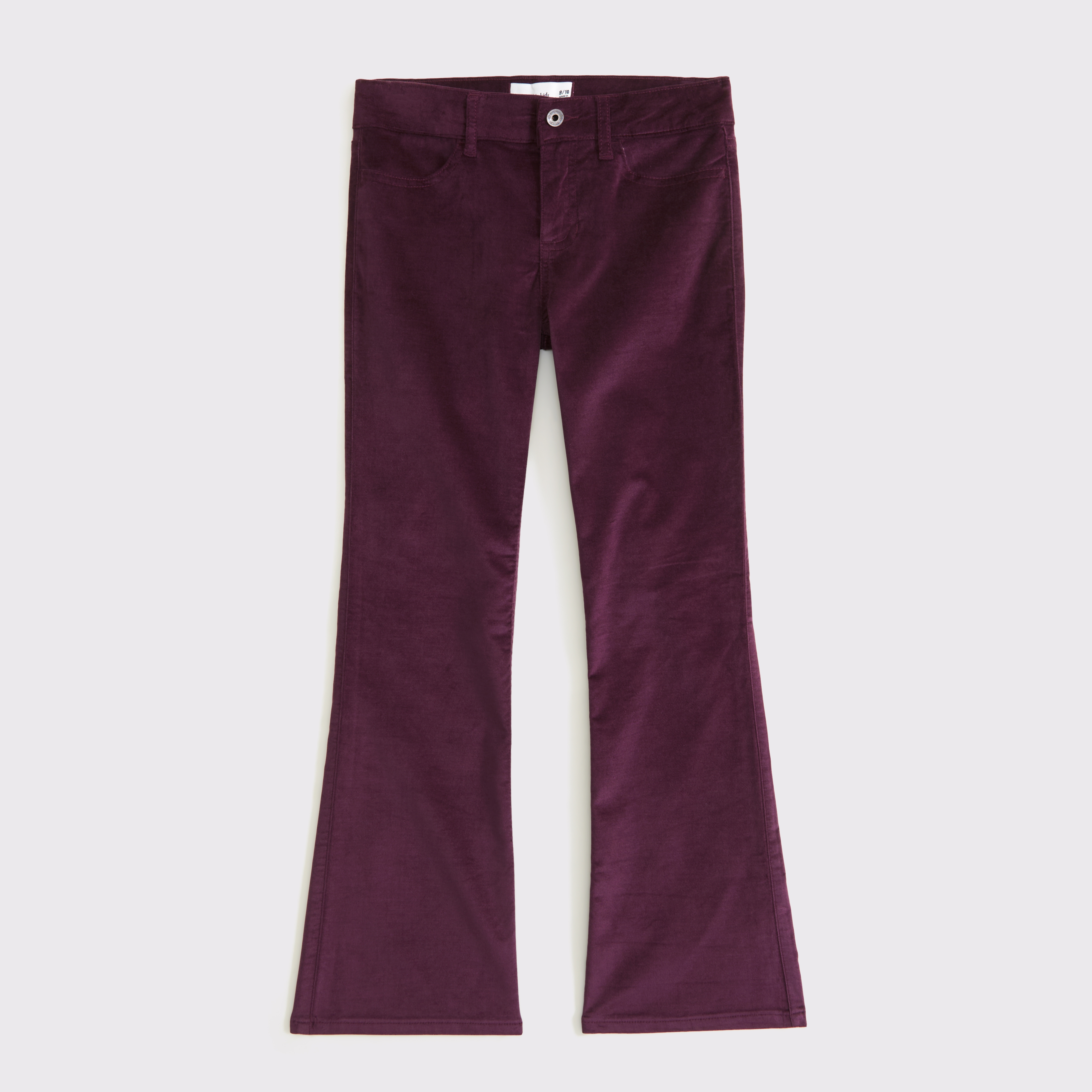 Abercrombie & Fitch Kids' Low Rise Velvet Bootcut Pants In Purple