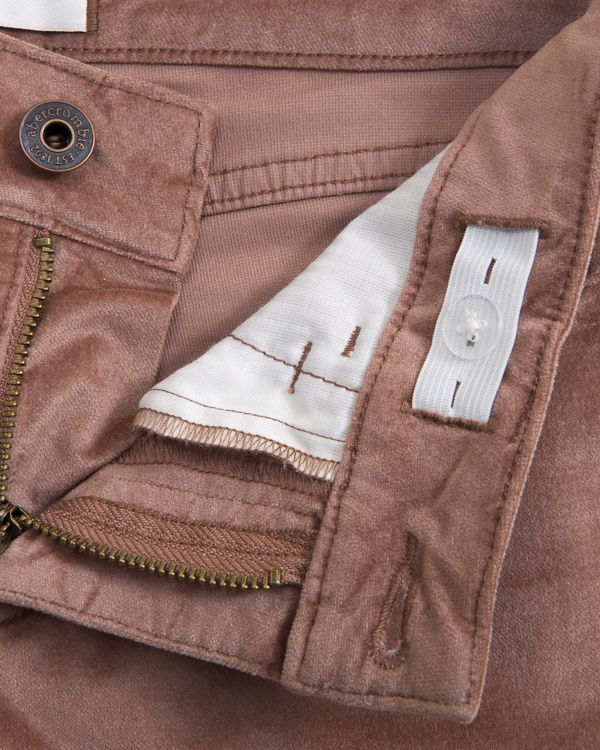 high rise velvet wide leg pants