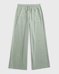 high rise ultra wide leg pull-on pants