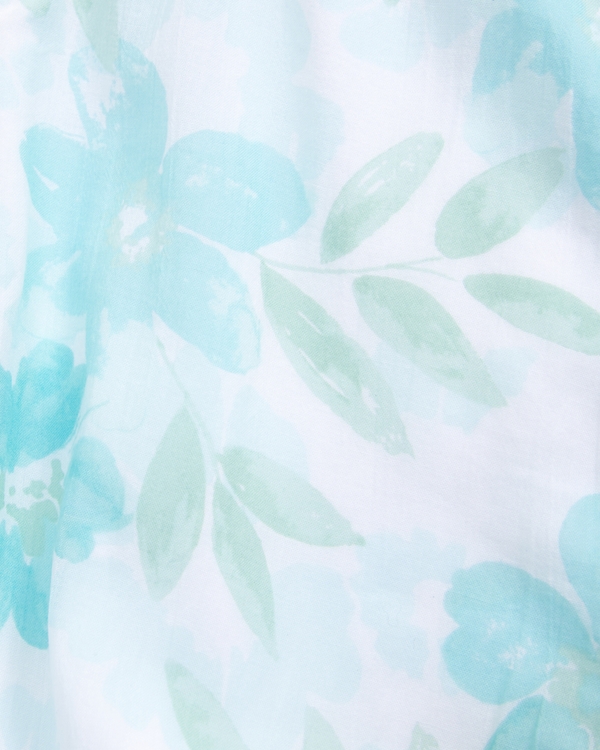 pantalones de gasa con pernera muy ancha, Light Blue Print view 2