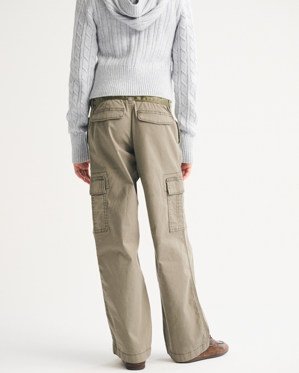 girls low rise baggy belted cargo pants | girls bottoms
