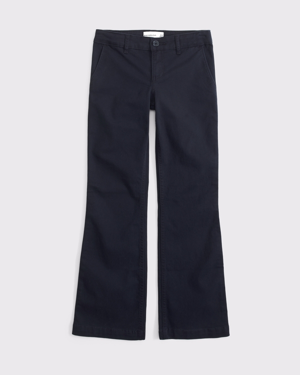 low rise bootcut uniform pant, Muted Navy view 1