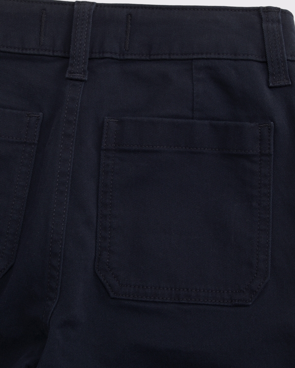 low rise bootcut uniform pant, Muted Navy view 2
