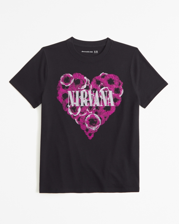 oversized nirvana graphic tee, Dark Grey