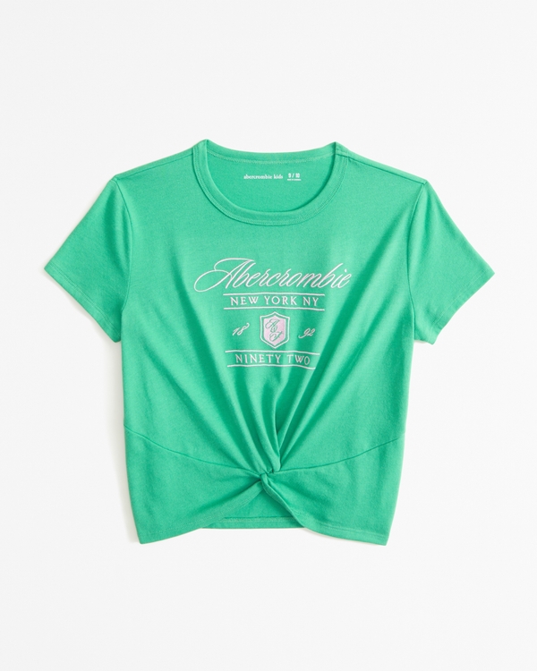 twist-front logo tee, Mint