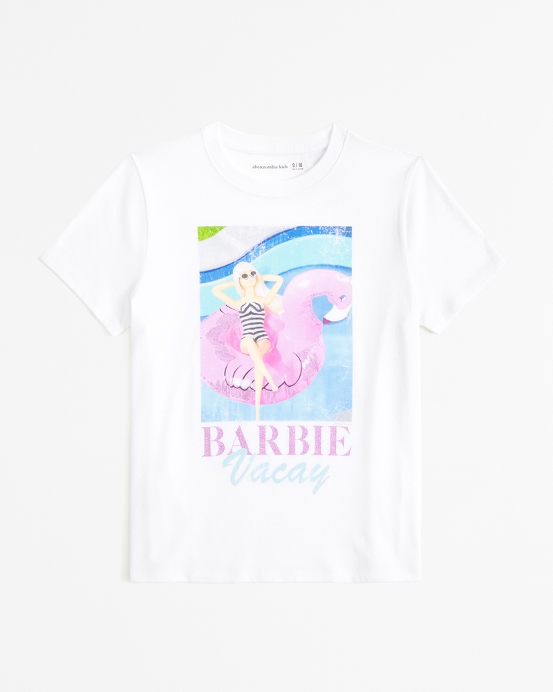 girls oversized barbie graphic tee girls clearance Abercrombie