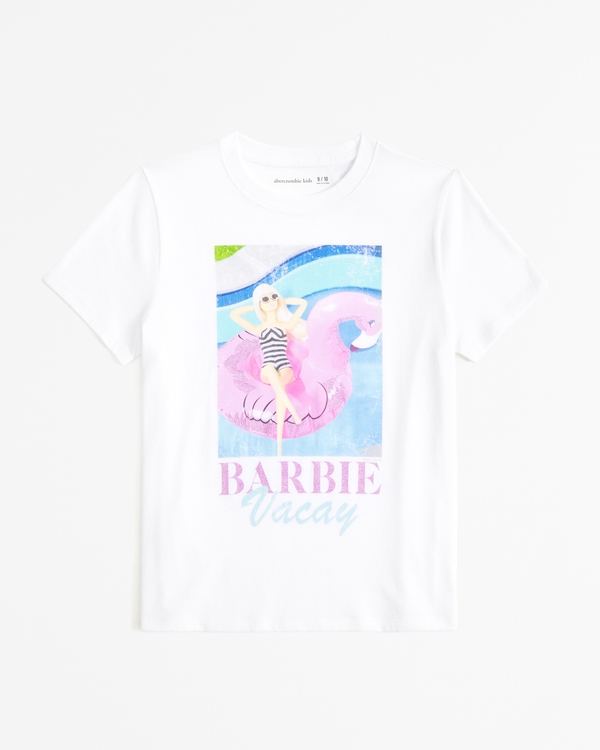 oversized barbie graphic tee, White