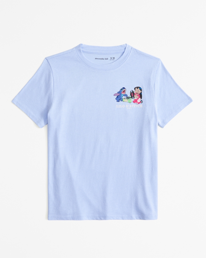 ragazze maglietta oversize con stampa lilo e stitch ragazze saldi Abercrombie