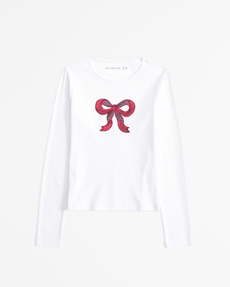 long-sleeve rib graphic tee