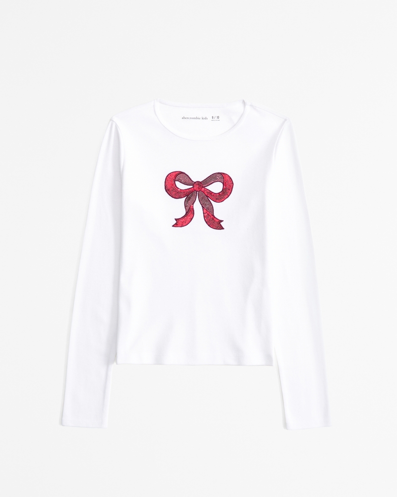 long-sleeve side ruched snack graphic tee